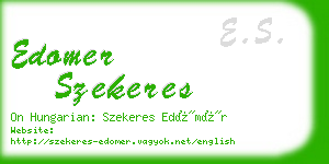 edomer szekeres business card